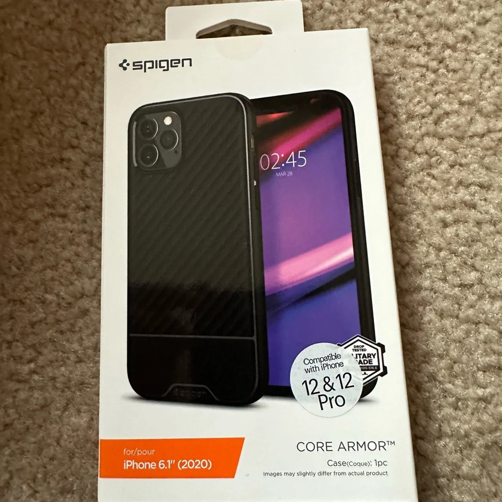 2 phone cases and 1 glass screen protector (for iPhone 12/12 pro)